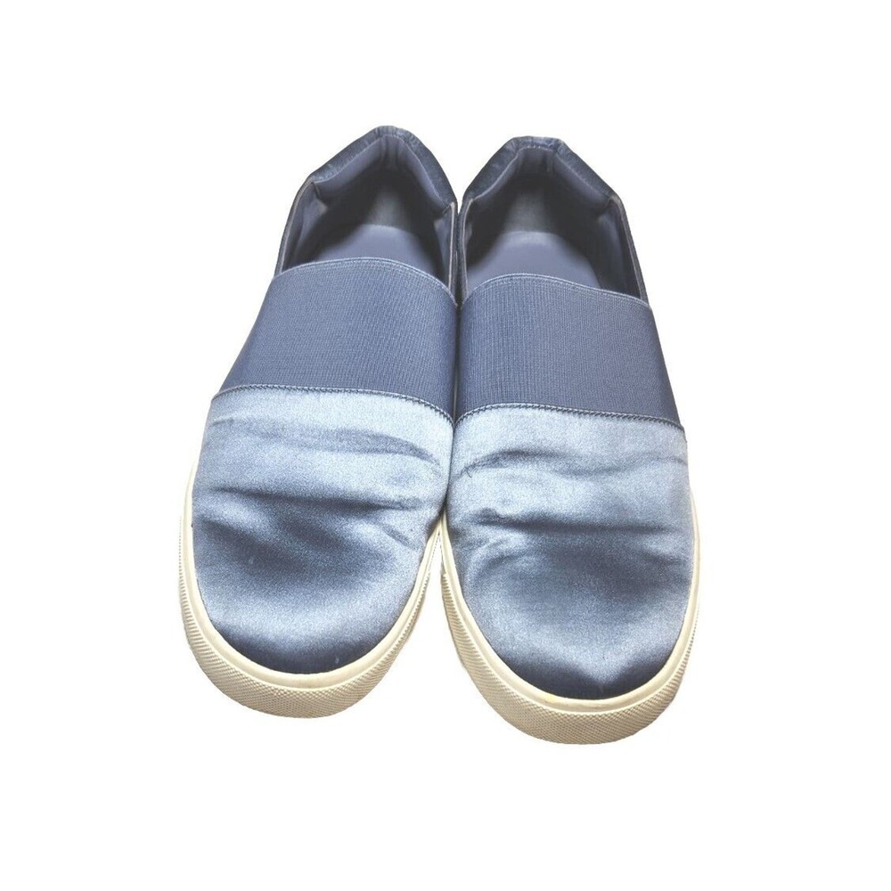 VINCE Corbin Satin Slip On Sneakers Shoes Women's 8 Baby Blue